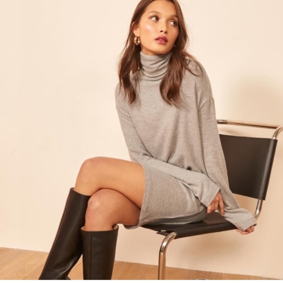 NWOT REFORMATION Daze Turtleneck Sweater Dress XS - Picture 2 of 12